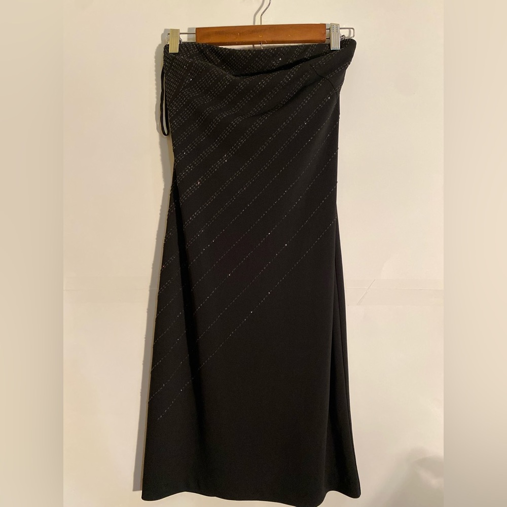 Express Y2K strapless stretch fitted with crystal beads